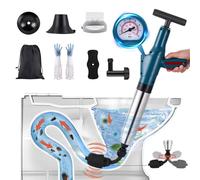 YUCHENGTECH Pompa Stura Scarichi a Pressione Stura WC a Pressione Sturalavandini a Pressione Sturatubi ad Aria Compressa 4 in 1 Stura WC per Disintasare WC/Lavello/Vasca/Scarico a Pavimento