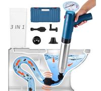 YUCHENGTECH Pompa Stura Scarichi Elettrico Stura Scarico Lavandino Elettrico Sturalavandino Elettrico 3 in 1 Stura WC Elettrico per Disintasare WC/Lavello/Vasca/Scarico a Pavimento