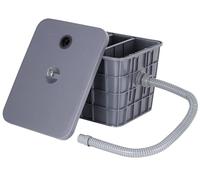 YUCHENGTECH Separatore di Grasso Commerciale 30L Trappola per Grassi in PP Intercettore per Grasso Filtro Separatore di Acqua per Olio per Ristorante, Mensa, Cucina 46x35x30cm