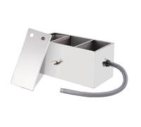 YUCHENGTECH Separatore di Grasso Commerciale 50L Trappola per Grassi in Acciaio Inox Intercettore per Grasso Filtro Separatore di Acqua per Olio per Ristorante, Mensa, Cucina 60x29x29cm