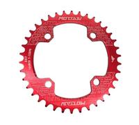 YUCHUANGYE Corone per Bicicletta 104BCD Rotondo Stretto Largo Corona MTB Mountain Bike Bicicletta 104BCD 32T 34T 36T 38T Guarnitura Piastra Dente Parti 104 BCD Corona Bici(34T,Red 104BCD Round)
