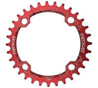 YUCHUANGYE Corone per Bicicletta 104BCD Rotondo Stretto Largo MTB Mountain Bicicletta 32T 34T 36T 38T Parti Piastra Dente Singolo 104 BCD Corona Bici(Red Disc 36T)