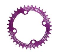 YUCHUANGYE Corone per Bicicletta 104bcd Round/Oval 32T/34T/36T/38T Guarnitura MTB 104bcd con Corona Stretta e Larga Corona Bici(Oval,36T_Purple)