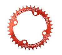YUCHUANGYE Corone per Bicicletta 104bcd Round/Oval 32T/34T/36T/38T Guarnitura MTB 104bcd con Corona Stretta e Larga Corona Bici(Oval,36T_Red)