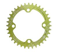YUCHUANGYE Corone per Bicicletta 104bcd Round/Oval 32T/34T/36T/38T Guarnitura MTB 104bcd con Corona Stretta e Larga Corona Bici(Round,36T_Green)
