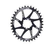 YUCHUANGYE Corone per Bicicletta Guarnitura for Bici da Bicicletta Corona in Lega di Alluminio 3mm 6mm Offset Guarnitura Rotonda Ovale guarnitura MTB Corona Bici(32T,Black Oval_3MM Offset)