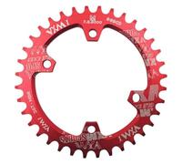 YUCHUANGYE Corone per Bicicletta Rotondo Ovale 96BCD Corona MTB Mountain BCD 96 Bici 30T 32T 34T 36T 38T Guarnitura Piastra Dente Parti Corona Bici(Red 34T Round)
