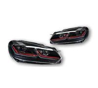 YUCHUJCGSS Faro Principale Per VW Per Golf 6 MK6 2009-2013 Fari Anteriori DRL Luci Diurne Fari Anteriori LED Bi Xenon Lampadina Fendinebbia Accessori Auto Fari Fanali Anteriori(Right hand drive,GTI)