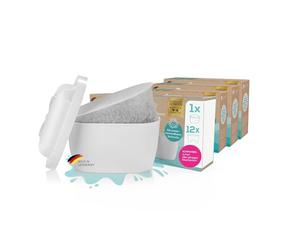 yucona® Set di cartucce filtranti, 12 mesi, per Brita® Marella® Maxtra pro®, 96% in meno di plastica, grazie ai filtri ai carboni attivi sostituibili in gusci di cocco [Made in Germany]