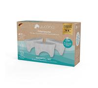 yucona® Set di ricarica del filtro dell'acqua 3 pezzi per 3 mesi | Cartuccia del filtro dell'acqua riutilizzabile, 96% risparmio di plastica | Made in Germany [carbone attivo dai gusci di cocco]