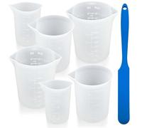 YuCool Misurini in silicone per sciogliere il cioccolato, 6 misurini in silicone con capacità di 100, 250 e 350 ml, accessori da forno per stampi per cioccolato fai da te