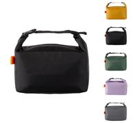 YUDANSI Borsa termica isolata con pellicola spessa, a prova di perdite, per lavoro, scuola e picnic, spaziosa borsa termica con tracolla regolabile per uomini (nero)