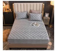 YUDEYU Trapuntato Lenzuola con angoli Doppio Separare Protezioni per materassi tessuto in velluto di cristallo lavaggio in lavatrice(Colore:Grey,Taglia:120x200cm/High 4-10cm)