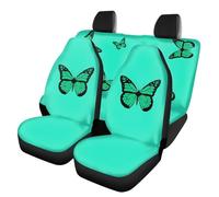 YUDINGFIN Butterfly Coprisedili per auto, facili da installare, set durevoli per My Automotive, universali, adatti alla maggior parte degli accessori automobilistici, SUV, berline e camion (verde