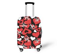 YUDINGFIN Copertura per valigia, copertura per bagagli con cerniere, antigraffio, elastica, per uso a lungo termine in aeroporto, coperture per bagagli all'aperto, Amore Appassionato, L-25-28 Inch