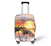 YUDINGFIN Copertura per valigia, copertura per bagagli con cerniere, antigraffio, elastica, per uso a lungo termine in aeroporto, coperture per bagagli all'aperto, Prima del tramonto, L-25-28 Inch