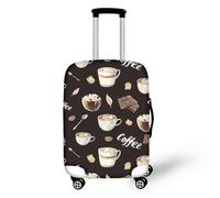 YUDINGFIN Copertura per valigia, copertura per bagagli con cerniere, antigraffio, elastica, per uso a lungo termine in aeroporto, coperture per bagagli all'aperto, Tea Party, L-25-28 Inch