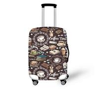 YUDINGFIN Copertura per valigia, copertura per bagagli con cerniere, antigraffio, elastica, per uso a lungo termine in aeroporto, coperture per bagagli all'aperto, Tea Party, L-25-28 Inch