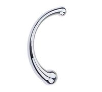 Yudscyllic Doppia testa Plug anale Butt plug in metallo Stimolatore della vagina G-Spot Bastone per massaggio alla prostata Stimolatore in metallo Plug anale Dildo Bacchetta pura,L