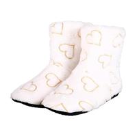 YUECIBAI Pantofole Donna Uomo Pantofole Calde da Donna Scarpe da Interno A Forma di Cuore Morbido Design Carino da Donna Pantofole in Cotone da Casa 38-39-40(26Cm) Mn00636-Beige