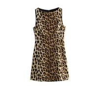 YUECIBAI Vestito Abito Dress Collezione Moda Donna Abito con Stampa Animalier M Multi