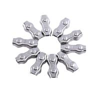Yuecoom 10 pezzi M3 clip duplex per cavi metallici clip duplex per cavi in acciaio inossidabile clip per cavi duplex per funi metalliche, morsetti per cavi a doppio bullone,