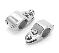 Yuecoom 2Pack Bimini Top per Barche da 1 Pollice Supporto per Guida di Scorrimento con Mascella Incernierata, Barra per Mascella Superiore per Barche/Raccordi per Yacht con Occhiello Esterno(32mm)