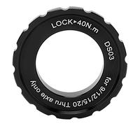 Yuecoom Accessorio per Bici, Ghiera Centerlock Lock Center Wheelset Mozzo Barile Albero Disco Rotore Anello di Bloccaggio per Bici Mountain Bike(Nero)