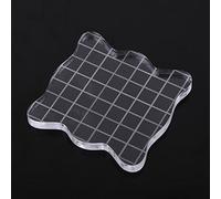 Yuecoom Blocchi di Francobolli in Acrilico, Blocco di Blocco in Acrilico Trasparente Trasparente per Strumenti Essenziali per Il Processo di Stampa a Colori di Scrapbooking(7.5 * 7.5cm)