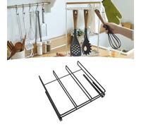 Yuecoom KüChenschrank Regal,Unter Schrank Hanging Rack Kohlenstoffstahl Raumsparung Unter Dem Schrank Hanging Organizer FüR KüChentopf Deckelhacking Brett