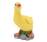 Yuecoom Ornamento di Anatra Statuetta di Animale in Resina Decorazione per La Casa Decor Regalo per Ufficio Desktop Home Office Negozio Natale(Piccola Papera Gialla Che Apre la Bocca Giusta)