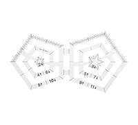 Yuecoom Righelli per Quilting a Doppio Pentagono, Modelli per Quilting in Acrilico Trasparente Strumento per Disegnare Cucito Patchwork Fai-da-Te