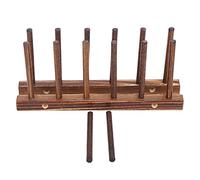 Yuecoom Stendino per Piatti da Cucina, Scolapiatti in Legno Composito per bancone della Cucina, Grande Porta-Stendibiancheria Pieghevole (6 pillar carbon fired)