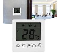 Yuecoom Termostato Intelligente AC220V - Regolatore di Temperatura Fan Coil con Doppio Display per Riscaldamento Acqua/Pavimento, Digitale Da Parete