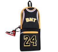 YUEcthynous - Astuccio per matite da giocatore di basket, grande capacità, con maglietta colorata da 24 giocatori, astuccio con doppia cerniera, grande capacità, 2 scomparti, borsa da scuola in tela