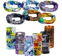 YUEcthynous Fascia Bandana Multiuso,6 Pezzi Bandana Foulard Scaldacollo Fazzoletto da Collo Fascia Elastico,Motociclismo per Yoga Climb Ciclismo Hiking,per sport all'aperto femminili e maschili