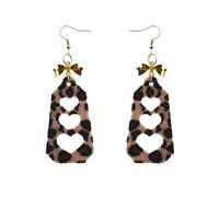 YUEcthynous Orecchini a forma di leopardo, stile retrò, a forma di leopardo, stile retrò, 60 anni '70, motivo leopardato, da donna, per carnevale, maschera, cosplay