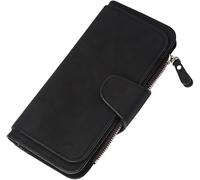 YUEcthynous - Portafoglio grande lungo da donna, portafoglio grande in pelle PU con 10 scomparti per carte e cerniera, portamonete in pelle morbida con blocco RFID portafoglio in pelle per donna e