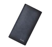 YUEcthynous Portafoglio lungo da uomo, in pelle, grande, lungo, con scomparto multiplo, 10 scomparti per carte di credito, blocco RFID, in vera pelle, con tasca per monete (blu)