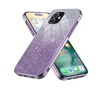YUECXIN Cover 2 in 1 per OPPO A40 4G/OPPO A40M/OPPO A60 5G, Custodia Trasparente Sottile in Silicone con Carta Glitter Rimovibile, Bumper Antiurto Antigiallo per Donna Ragazza, Viola