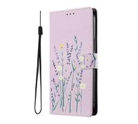 YUECXIN Cover Honor Magic 8 Pro 5G, Elegante Custodia Portafoglio Pelle PU con Porta Carte e Supporto, Interno TPU Antiurto, Motivo Chic per Donna, Lavanda