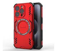 YUECXIN Cover Magnetica per Honor X6c 4G Compatibile con MagSafe, Custodia con Protezione Antiurto Militare [Antiscivolo], Case PC Rigido e TPU Flessibile. Rosso