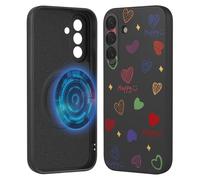 YUECXIN Cover Magnetica per Samsung Galaxy A56 5G con Ricarica Wireless Magnetica Custodia, Ultra Sottile Morbido Silicone Liquido Amore Motivo Antiurto Donna Case. U3