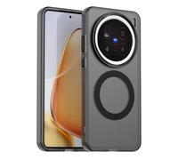 YUECXIN Cover Magnetica per Vivo X200 Pro Compatibile con MagSafe, Custodia Ultra Sottile Traslucida Opaca PC Posteriore Morbido Antiurto TPU Bumper Case. Nero