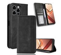 YUECXIN Cover per Doogee Note 58/Doogee Note 58 Pro, Flip Caso in PU Pelle Premium Portafoglio Custodia con Carta Fessura, Supporto Stand, Chiusura Magnetica, Antiurto Case, Nero