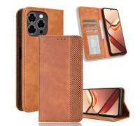 YUECXIN Cover per Doogee Note 58/Doogee Note 58 Pro, Flip Caso in PU Pelle Premium Portafoglio Custodia con Carta Fessura, Supporto Stand, Chiusura Magnetica, Antiurto Case, Marrone