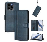 YUECXIN Cover per Doogee Note 58/Doogee Note 58 Pro Flip Custodia in Pelle PU, Cover a Portafoglio in Libro, Funzione Supporto, Magnetica, Slot Schede, Antiurto TPU Custodia.Blu