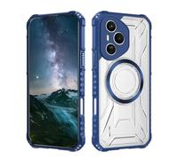 YUECXIN Cover per Honor 400 Pro Compatibile con MagSafe, Custodia Sottile Antiurto Retro Texture trasparente Case [Protezione Completa Della Fotocamera]. Blu