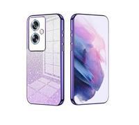 YUECXIN Cover per OPPO A79 5G/OPPO A2 5G, Custodia da Donna Lucida in Colore Sfumato Brillantini Elettrolitico, Premio Ultra Sottile Molle Antiurto TPU Silicone Case, Viola