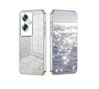 YUECXIN Cover per OPPO A79 5G/OPPO A2 5G, Custodia da Donna Lucida in Colore Sfumato Brillantini Elettrolitico, Premio Ultra Sottile Molle Antiurto TPU Silicone Case, Argento